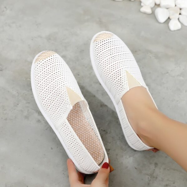 Women Casual Comfort Bohemian Slip On Lazy Shoes Female Womens Flat Slip On Canvas Strap Loafers Straw Espadrilles - Image 5