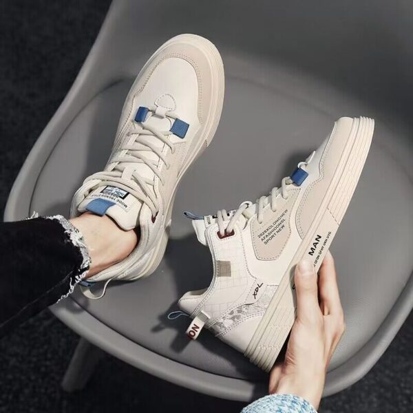 2023 Autumn Winter High Top Flat Sneakers for Men Trend Korean Version Lace Up Student Casual Shoes Male Comfort Running Shoes - Image 6