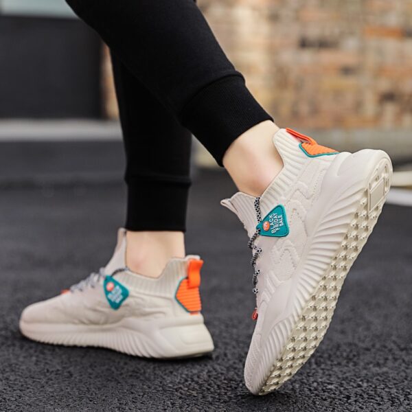 Summer Hot Sale Knit Men Running Shoes Cheap Light Breathable Men's Jogging Sneakers Comfortable Anti-slip Male Exercise Shoes - Image 3