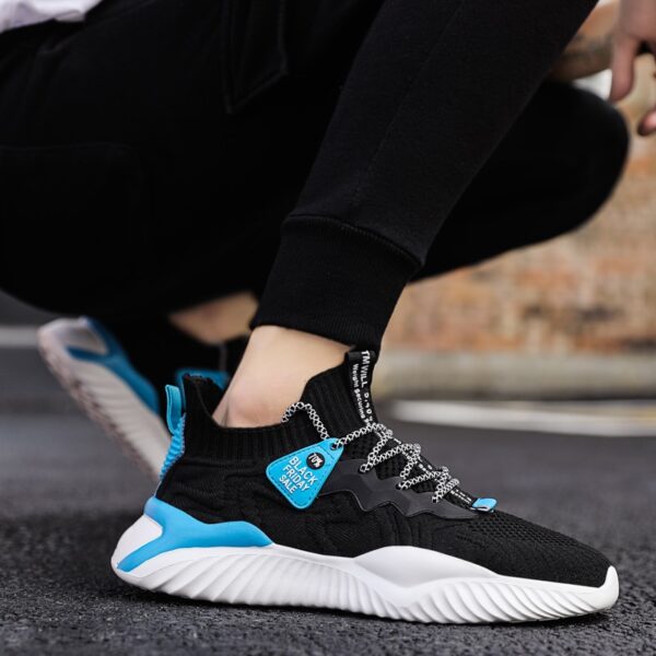 Summer Hot Sale Knit Men Running Shoes Cheap Light Breathable Men's Jogging Sneakers Comfortable Anti-slip Male Exercise Shoes - Image 5