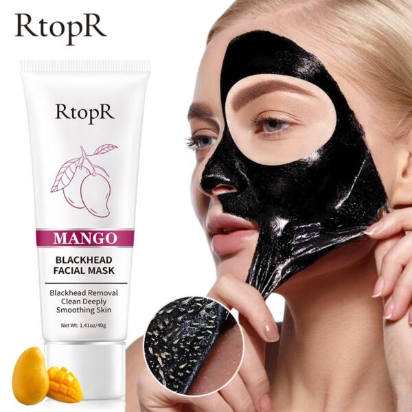 Mango Blackhead Remover Acne Treatment Nose Oil-control Mud Pore Strip Mask Whitening Cream Peel off Mask Nose Peel Skin Care - Image 3