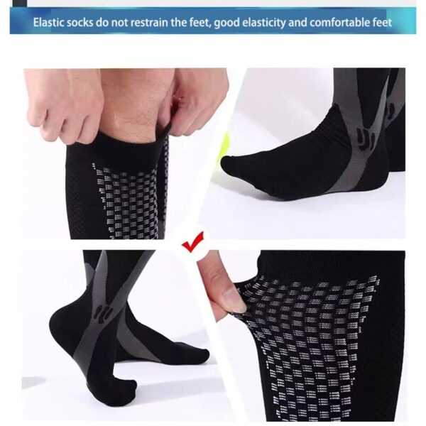 Men Women Socks Elastic Sports Socks Football Running Stockings Climbing Cycling Tennis Compression Socks 20-30Mmhg - Image 4