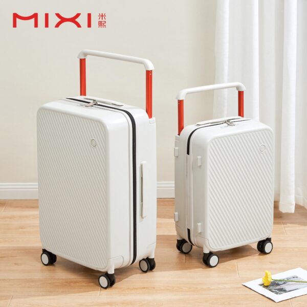 Mixi Wide Handle Travel Luggage Suitcase Rolling Spinner Wheels Hardside PC TSA Lock 20 24 Inch Unisex