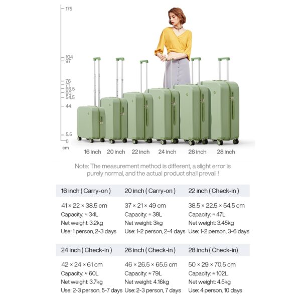 Mixi Women Luggage PC Suitcase Travel Trolley Case Men Mute Spinner Wheels Rolling Baggage TSA Lock Carry Ons M9236 - Image 6