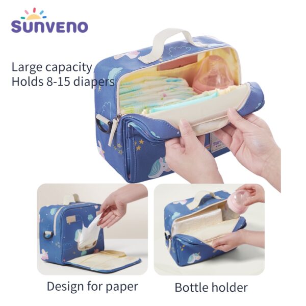 Sunveno Fashion Wet Bag Waterproof Diaper Bag Washable Cloth Diaper Baby Bag Reusable Wet Bags 23x18cm Organizer For Mom - Image 3