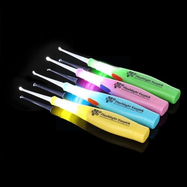 Tonsil Stone Remover Tool LED Light Earpick Steel Earwax Remover 3 Tips Irrigator Clean Ear Care Wax Cleaning Tools - Image 5