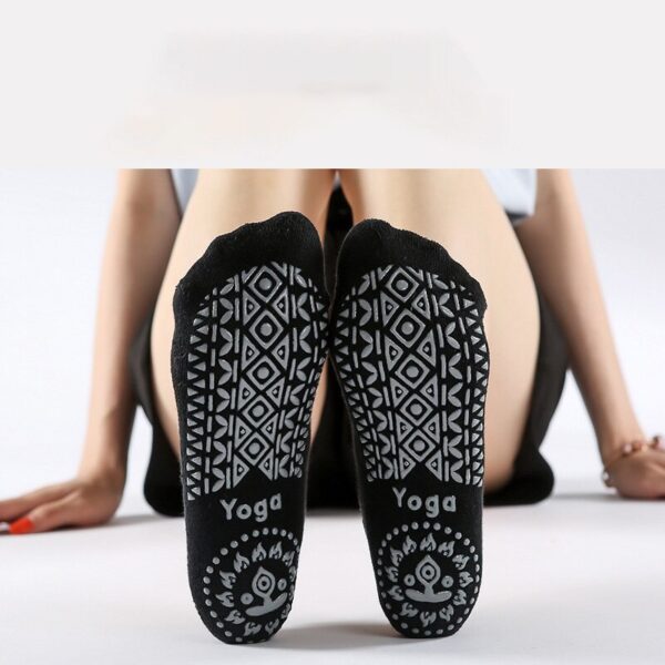 women socks Yoga socks cross with terry thickened yoga socks square slip dispensing sports socks Non-slip socks dance yoga socks - Image 3