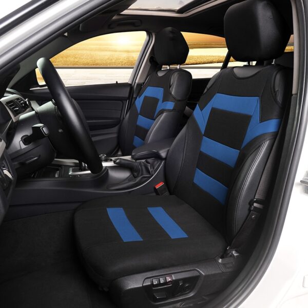 2 Pieces Set T Shirt Design Front Car Seat Cover Universal Car Care Covers For Renault Duster HM 2 2020 2021 Arkana 2019-2021 - Image 2