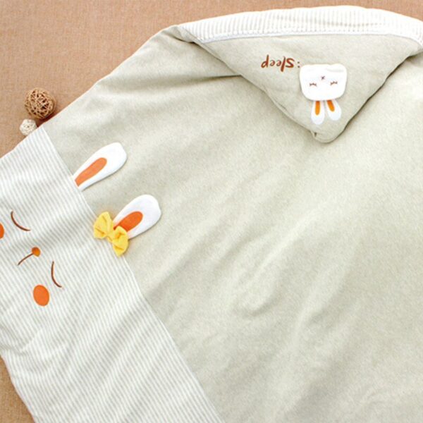 Colored Cotton Baby Blanket Winter Thick Detachable Inner Pad Bedding Sets Newborn Blanket Cartoon Animal Design Baby Swaddle - Image 5