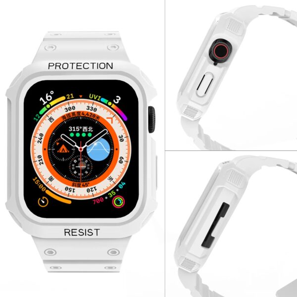 For Apple Watch 45mm 44mm 42mm 41mm 40mm iWatch Series Ultra 8 7 6 5 SE 4 3 2 1 Strap , Sport Protective Replacement Wristband - Image 3