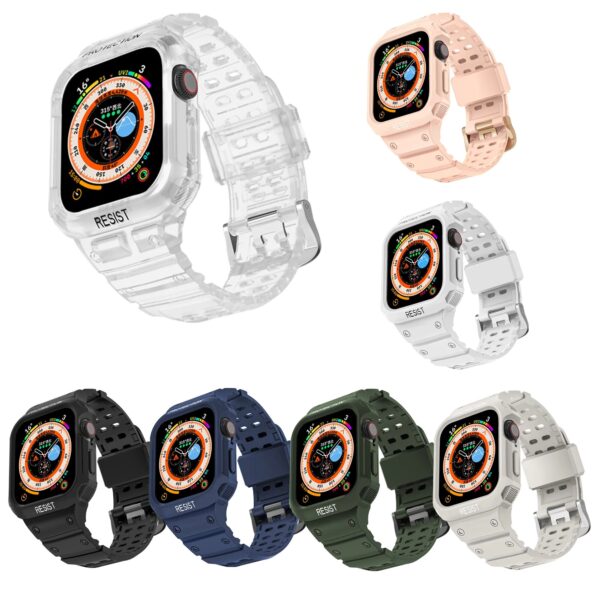 For Apple Watch 45mm 44mm 42mm 41mm 40mm iWatch Series Ultra 8 7 6 5 SE 4 3 2 1 Strap , Sport Protective Replacement Wristband - Image 6