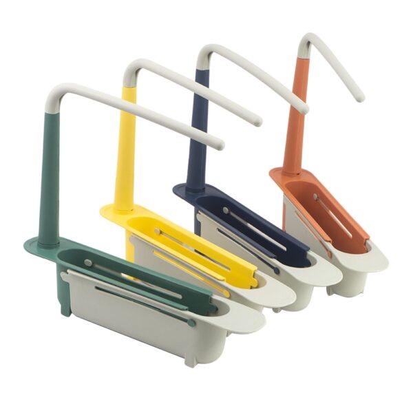 Telescopic Sink Shelf Kitchen Sink Drain Rack Storage Basket Kitchen Gadgets Accessories Tool Sinks Organizer Soap Sponge Holder - Image 4