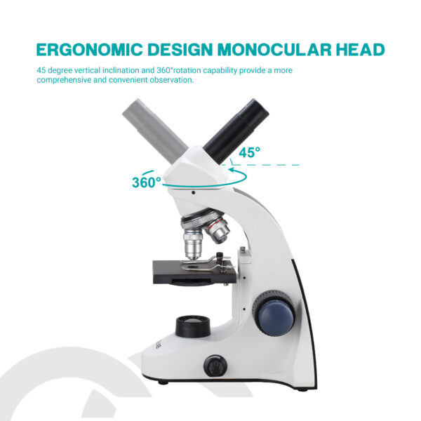 ESSLNB Microscope 1040 Student Microscope for Kids 40X-1000X LED Biological Light Microscope with Slides and Phone Adapter All-Metal Optical Glass Lenses. - Image 2