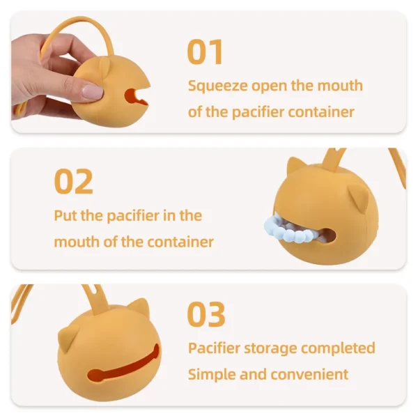 Baby Pacifier Holder Bag BPA Free Food Grade Silicone Infant Portable Soother Container Box Nipple Storage Box Cases Accessories - Image 4