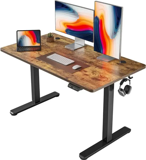 Height Adjustable Electric Standing Desk, 48 x 24 Inches Stand up Table, Sit Stand Home Office Desk with Splice Board - Image 6