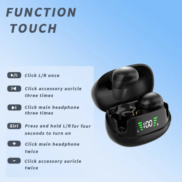 SK Mini 5.3 Wireless Bluetooth Headset Fashion Headphones Ultra Small Sleep Invisible Earbuds Stereo Noise Cancelling Earphones - Image 4