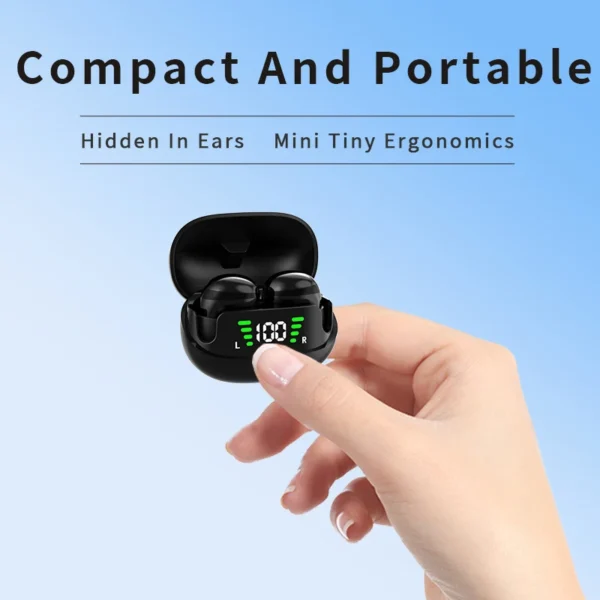 SK Mini 5.3 Wireless Bluetooth Headset Fashion Headphones Ultra Small Sleep Invisible Earbuds Stereo Noise Cancelling Earphones - Image 6