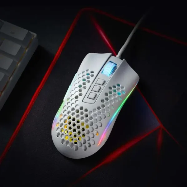 Redragon M808 Storm Lightweight RGB LED USB Gaming Mouse 12,400 DPI Optical Sensor 7 Programmable Buttons Precise Regist