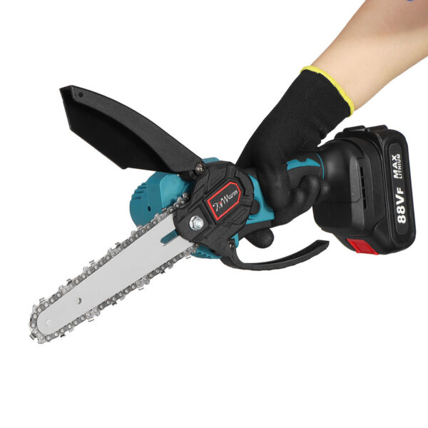 VIOLEWORKS 88VF 6 inch Mini Chainsaw Cordless, 1/2pcs Battery Powered Chainsaw, Handheld Chain Saw for Tree Pruning, Electric Portable Small Chainsaw for Gardening Tree Branch Wood Cutting - Image 3
