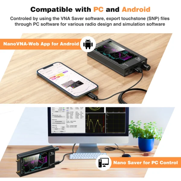 DeepVNA-101 4.3 inch Antenna Analyzer 10k-1.5GHz SWR Meter VHF UHF Network Analyzer HW3.2 IPS LCD + Metal Case NanoVNA-F - Image 4