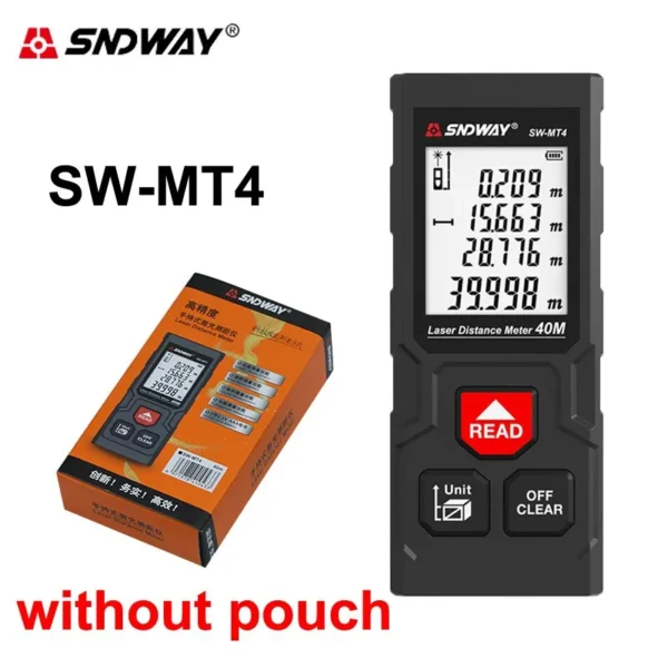 SNDWAY Laser Distance Meter 40M/50M/120M Digital Tape Measure Precision Rangefinder With Distance/Area/Volume/Self-calibration - Image 5