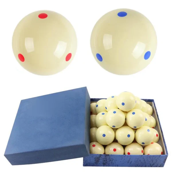 Professional Cue Ball Spot Measle Pool Billiard Practice Training Balls Blue/Red 6 Dot Spot Pool Standard 2-1/4" Accessories - Image 4