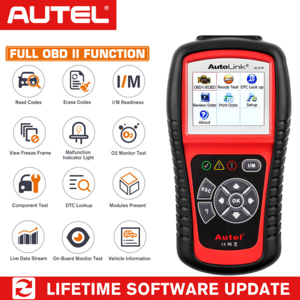 Autel AutoLink AL519 Diagnostic Tool OBD2 Scanner Code Reader Scanner Automotriz Automotivo Scanner Car diagnostic - Image 4