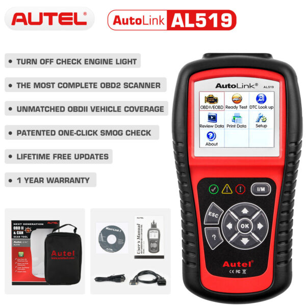 Autel AutoLink AL519 Diagnostic Tool OBD2 Scanner Code Reader Scanner Automotriz Automotivo Scanner Car diagnostic - Image 3