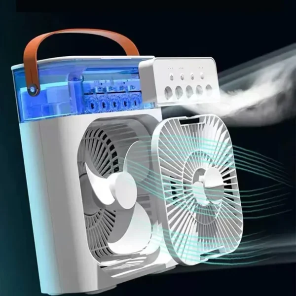 Portable Fan Air Conditioners USB Electric Fan LED Night Light Water Mist Fun 3 In 1 Air Humidifie For Home - Image 2