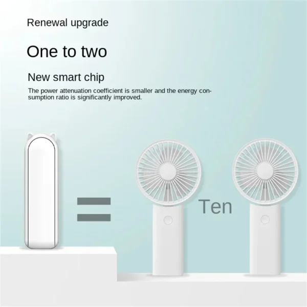 1Pcs Mini Portable Fan, USB Rechargeable, With 3 Speeds - Handheld Fan For Men And Women - Perfect For Office, Outdoor, Travel, - Image 2