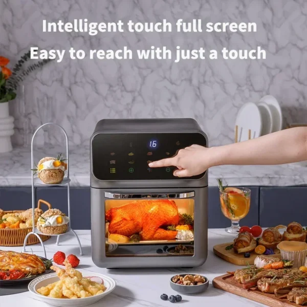 12L Electric Air Fryer Large Capacity Convection Oven Deep Fryer Without Oil Kitchen 360°Baking Viewable Window Home Appliance - Image 3