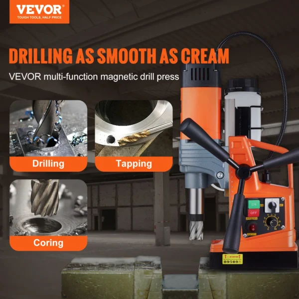 VEVOR 1300W 1400W 2" Electric Drilling Machine Magnetic Drill Press Boring Diameter Power Drill 1-second Release Drill - Image 2