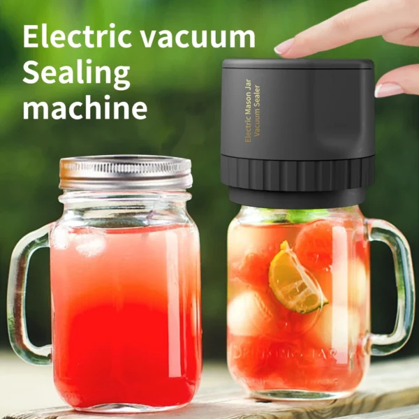 Electric Mason Jar Vacuum Sealer, Cordless Vacuum Sealer Kit for Wide-Mouth and Regular-Mouth Mason Jars, for Food Storage - Image 2