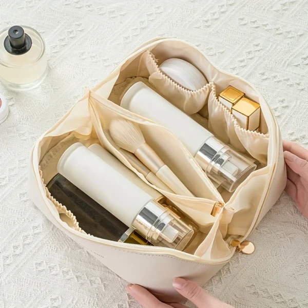 Makeup Organizer Female Toiletry Kit Bag Make Up Case Storage Pouch Luxury Lady Box, Cosmetic Bag, Organizer Bag For Travel Zip - Image 4