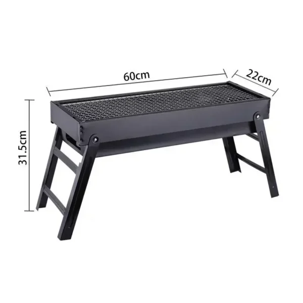 New Large BBQ Barbecue Grill Folding Portable Charcoal Outdoor Camping Picnic Burner Foldable Charcoal Camping Barbecue Oven - Image 3