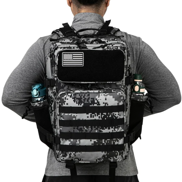 QT&QY 50L Tactical Backpack survival Bag Hunting MOLLE Backpack GYM For Men EDC Outdoor Hiking Rucksack Witch Bottle Holder - Image 4