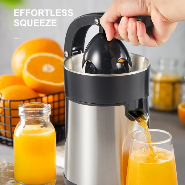 Electric Citrus Juicer Squeezer, Reemix Powerful Electric Orange Juicer With 2 Size Cone, Homemade Citrus Juicer Machine - Image 4