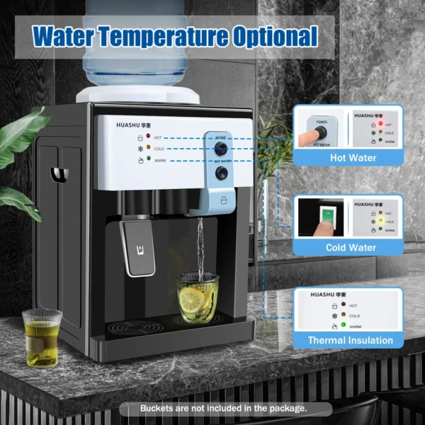 5 Gallon Top Loading Water Cooler Dispenser Countertop Hot+Cold Drinking Machine - Image 4