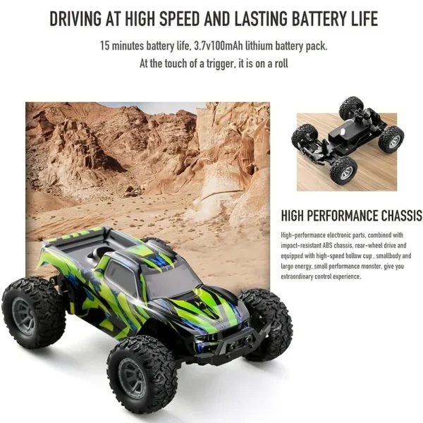 1:32 RC Car, Top Speed 20km/h, 2.4Ghz High-speed All-terrain Off-road Electric Toy Car, Ideal Gift For Boys And Girls, Christmas - Image 4