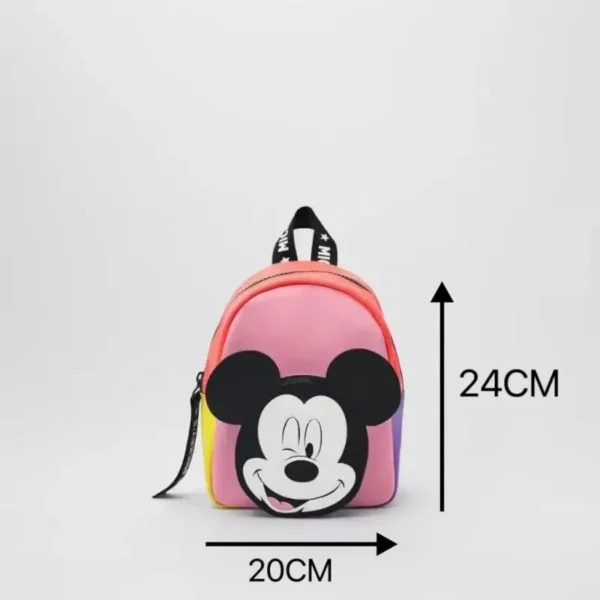 Disney Cartoon Mickey Mouse Cute Fashion Backpack Women's Minnie Canvas School Bag Fashion Large Capacity Backpack Girls Mochila - Image 2