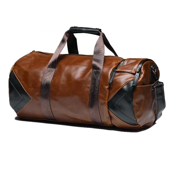 Handbags Casual Tote Gym Fitness Bag for Men Travel PU Leather Duffle Luggage Duffel Vintage Shoulder Gym Sports Outdoor Bag