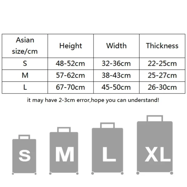 Fashion travel suitcase protective cover Luggage Protective Cover Solid Color Suitable for 18-28 Inch Suitcases - Image 3