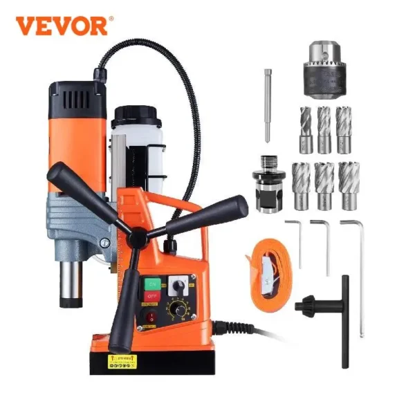 VEVOR 1300W 1400W 2" Electric Drilling Machine Magnetic Drill Press Boring Diameter Power Drill 1-second Release Drill