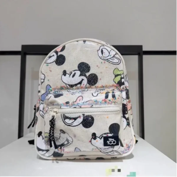 Disney Cartoon Mickey Mouse Cute Fashion Backpack Women's Minnie Canvas School Bag Fashion Large Capacity Backpack Girls Mochila - Image 3