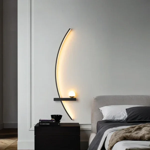 Modern LED Wall Lamp Stripes Wall Sconce for Bedroom Bedside Living Room Study Stairs Home Decor Indoor Lighting Fixture Luster - Image 2