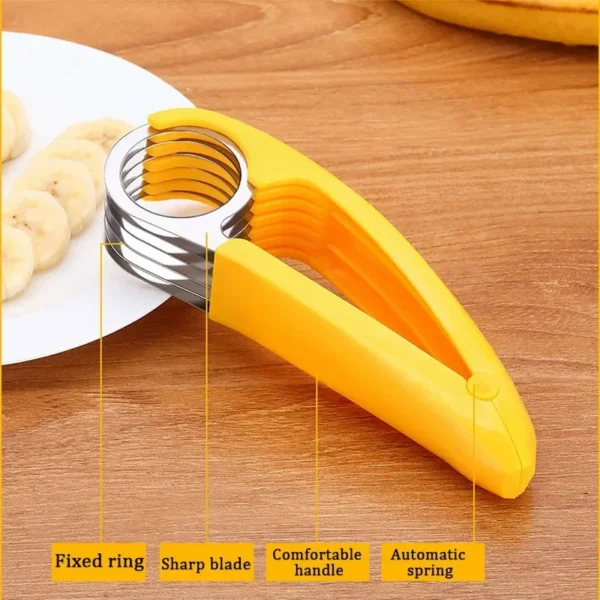 Kitchen Vegetable Cutter Peeler Salad Slice Stainless Steel Banana Cutter Chopper Fruit Cutter Cucumber Knife Kitchen - Image 3