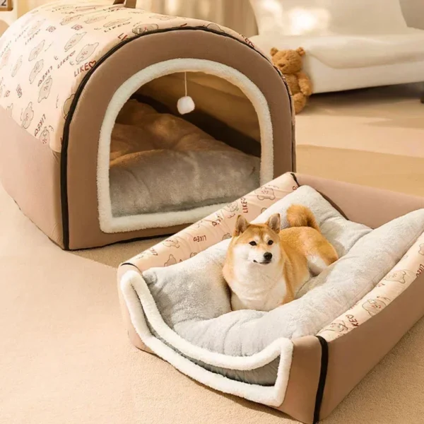 Big Dog Kennel Warm Winter Dog House Mat Detachable Washable Dogs Bed Nest Deep Sleep Tent for Medium Large Dogs House Supplies - Image 4