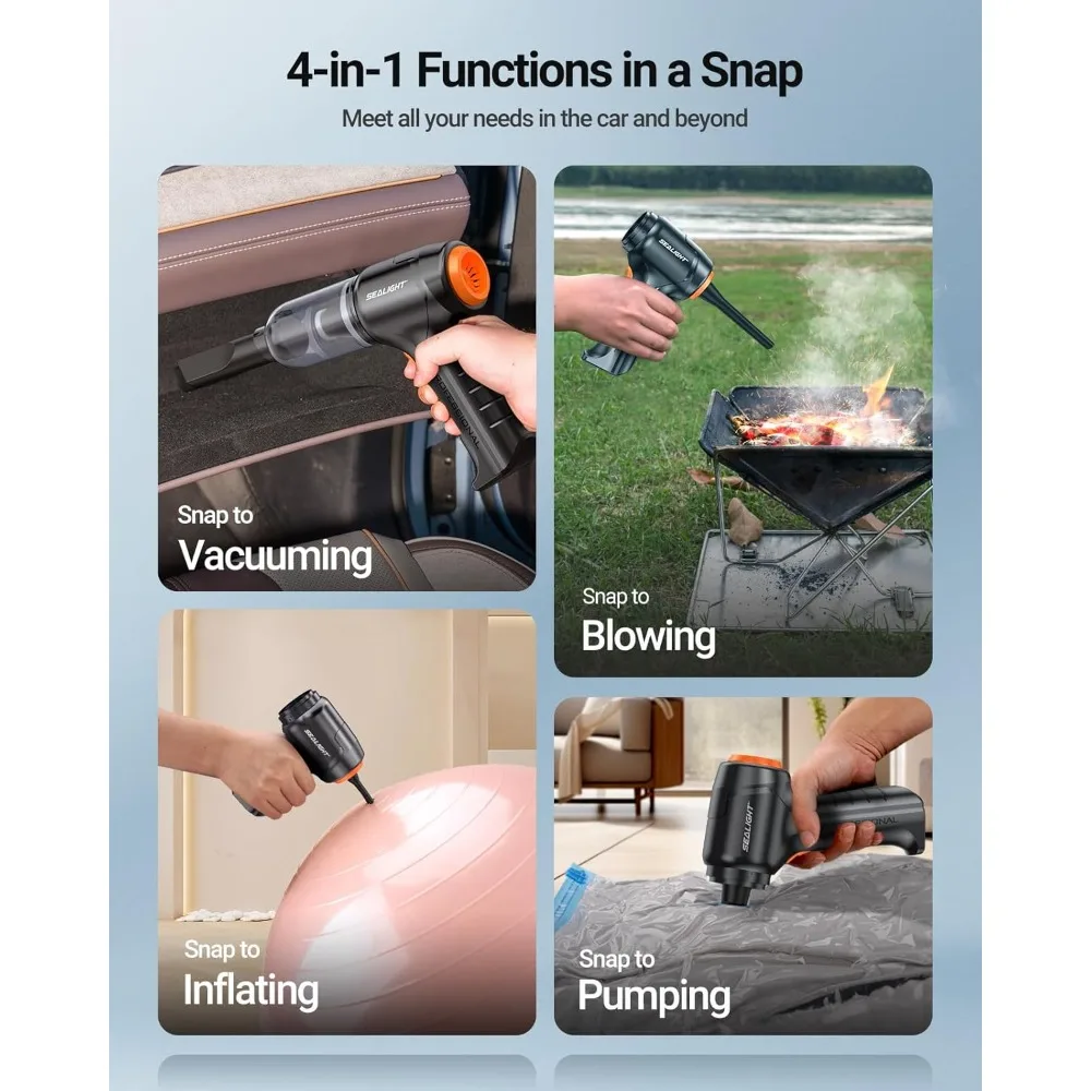 Mini Car Vacuum Wireless, High Power Suction and Air Duster, Lightweight and Compact Handheld Vacuum, Portable - Image 3