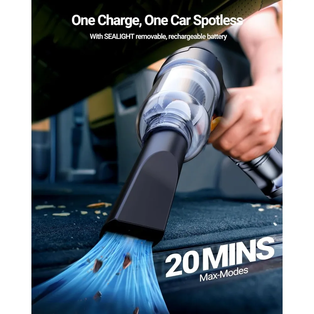 Mini Car Vacuum Wireless, High Power Suction and Air Duster, Lightweight and Compact Handheld Vacuum, Portable - Image 2