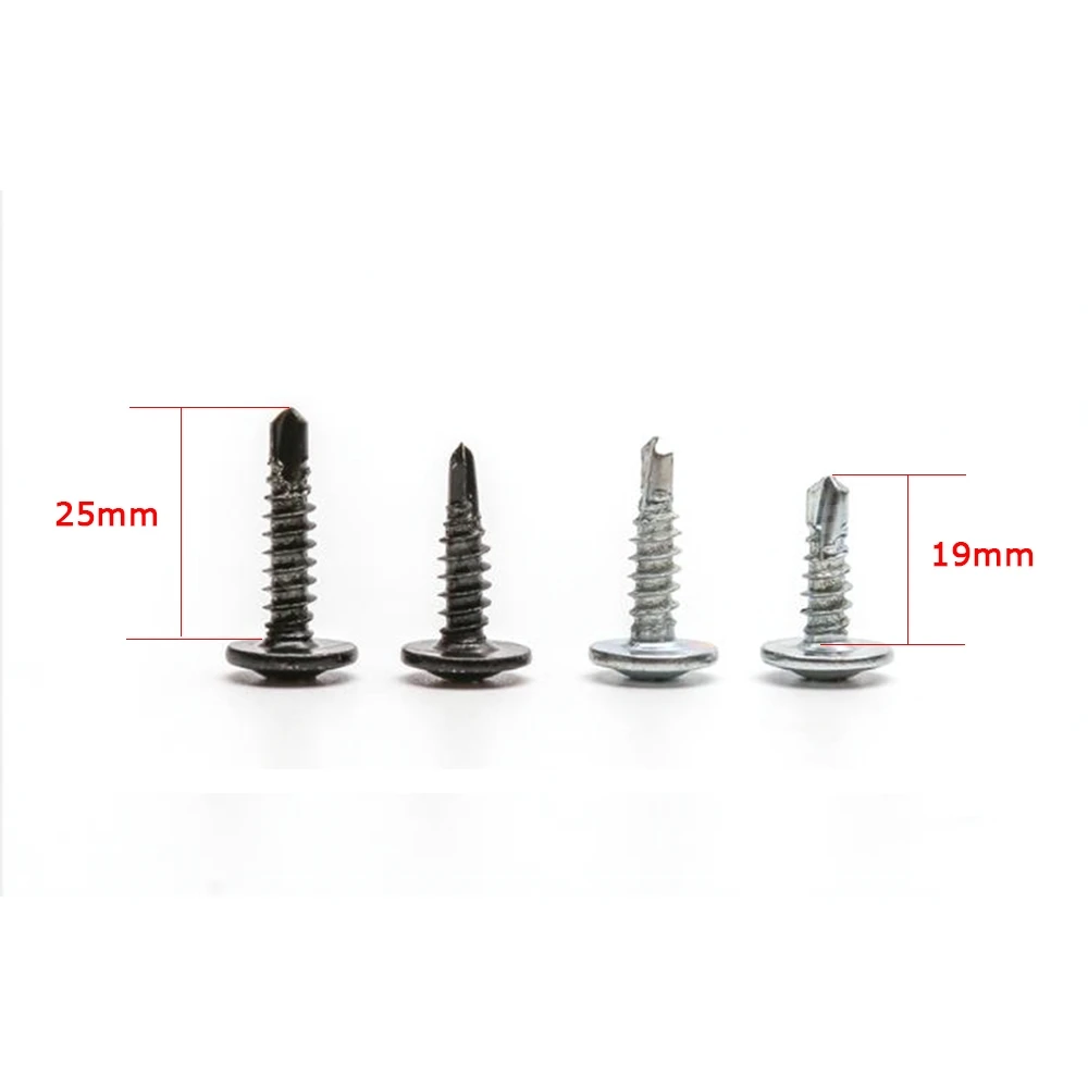 Carbon Black/Silver Steel Phillips Head Self-tapping M4 M5 screws Fits For universal Car Rear Bumper lip Diffuser Installation - Image 5